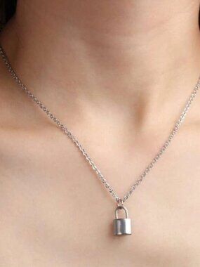 3/$30 🤍 Dainty Lock Necklace